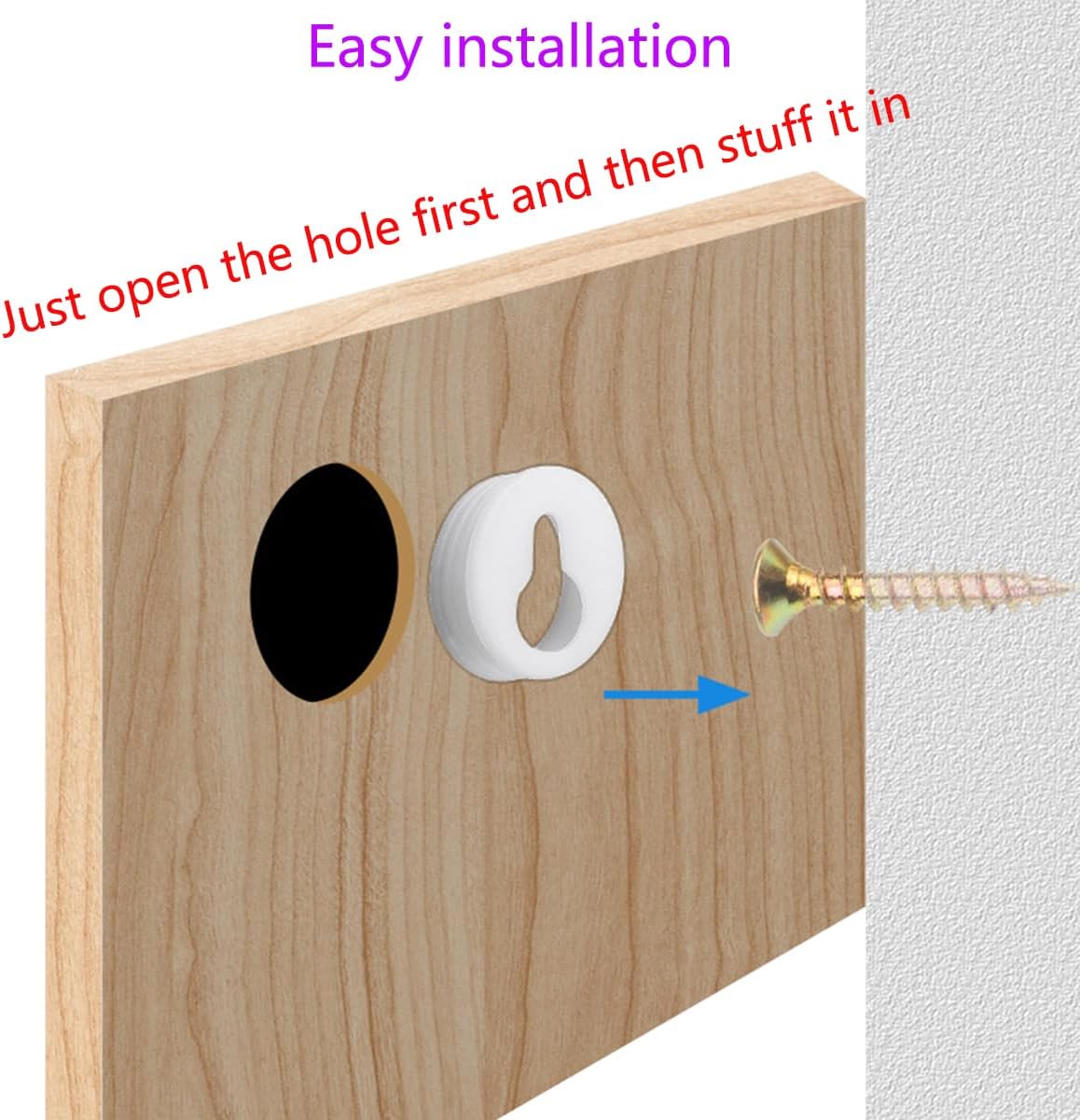 16 pezzi ganci a buco della serratura, clip per appendere a buco della serratura, staffe di sospensione, per appendere cornici alla parete - 3