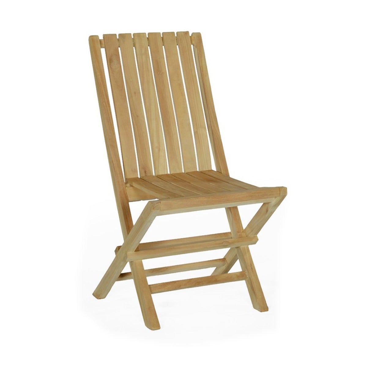 Chaise de jardin sans coussin Karimun en Teck Marron - 5