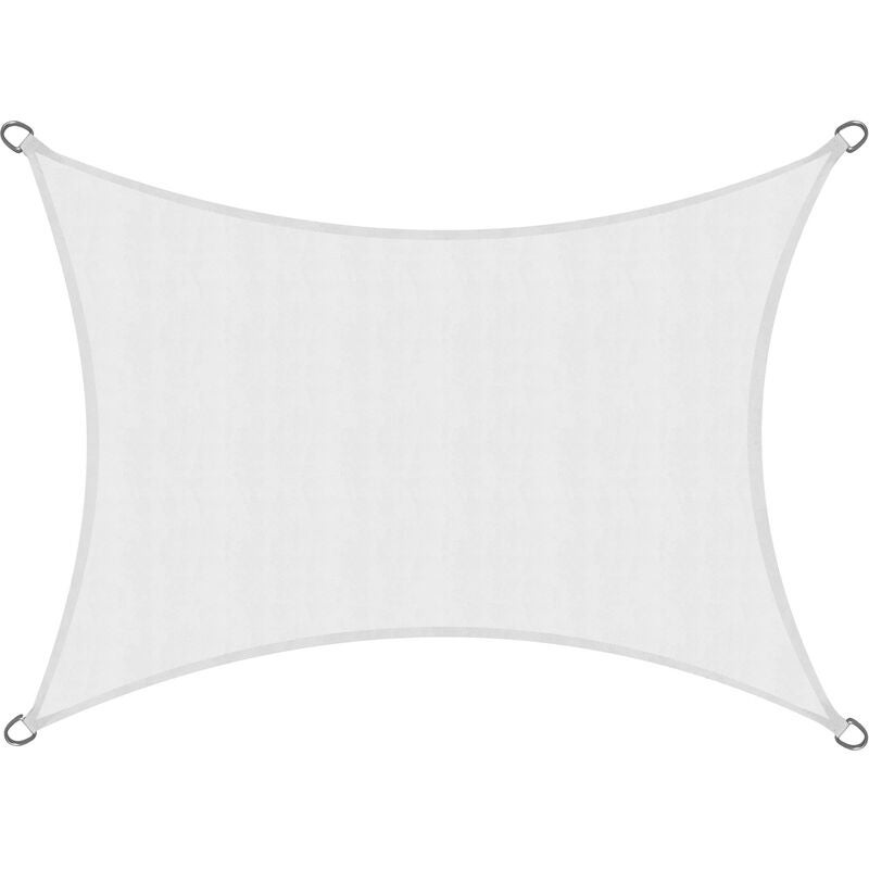 Biały żagiel przeciwsłoneczny, zewnętrzny namiot termiczny, pomoc kempingowa, biały, 2 m x 3 m