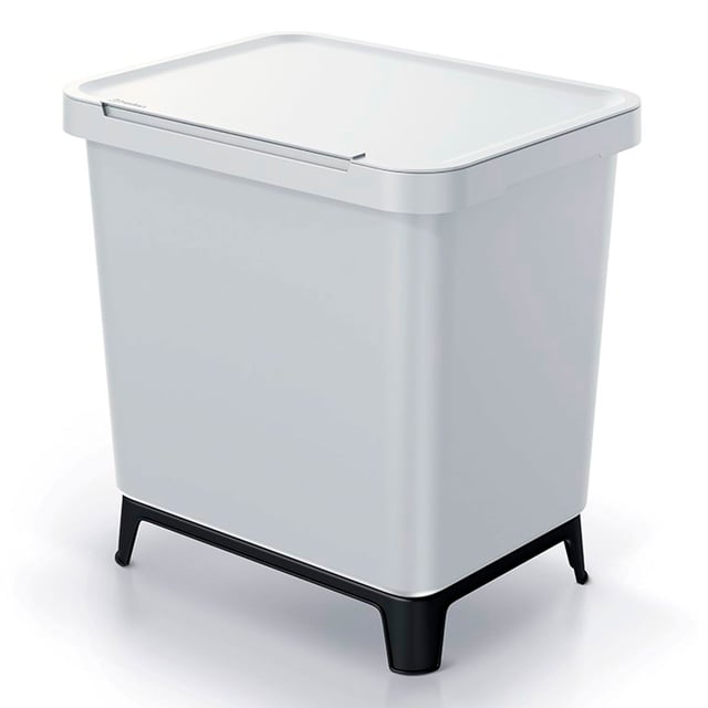 Seau De Recyclage KEDEN 25L Jaune - Poubelle Rectangulaire Avec Couvercle Pratique, Pour Tri Facile