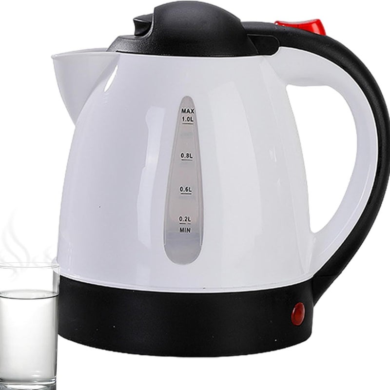 Czajnik elektryczny 12 V, czajnik samochodowy | Duża pojemność 1 l, elektryczny czajnik samochodowy, zbiornik wewnętrzny ze stali nierdzewnej – końcó