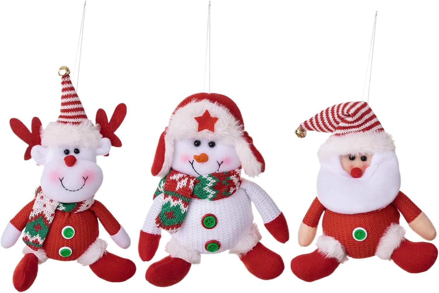 Lot de 4 porte-couverts Noël Père Noël élan bonhomme neige - pour table Lot de 4 porte-couverts Noël Père Noël élan bonhomme neige - pour table
