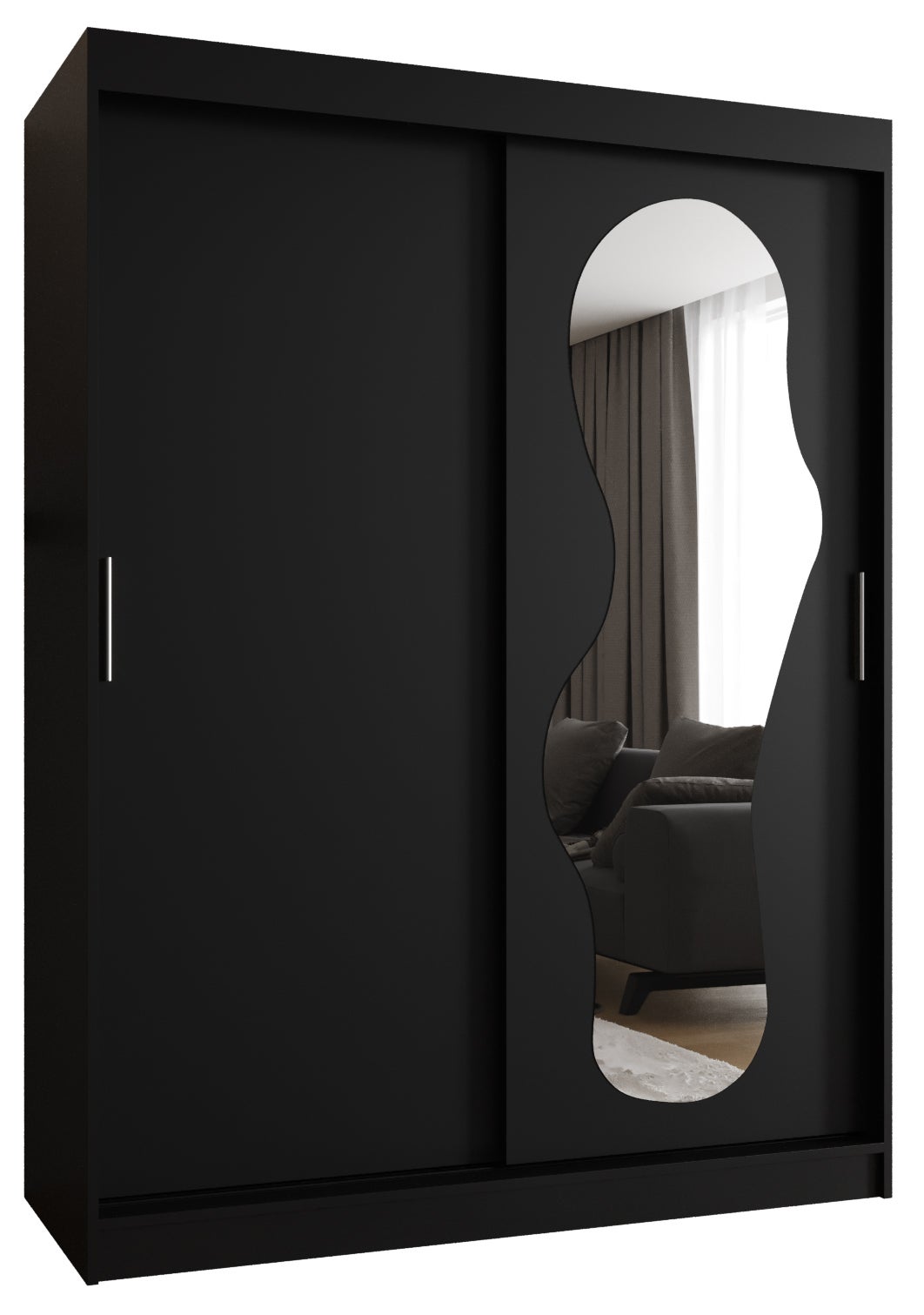 Szafa przesuwna garderoba ULTRA 150 x 62 x 200 cm Czarny