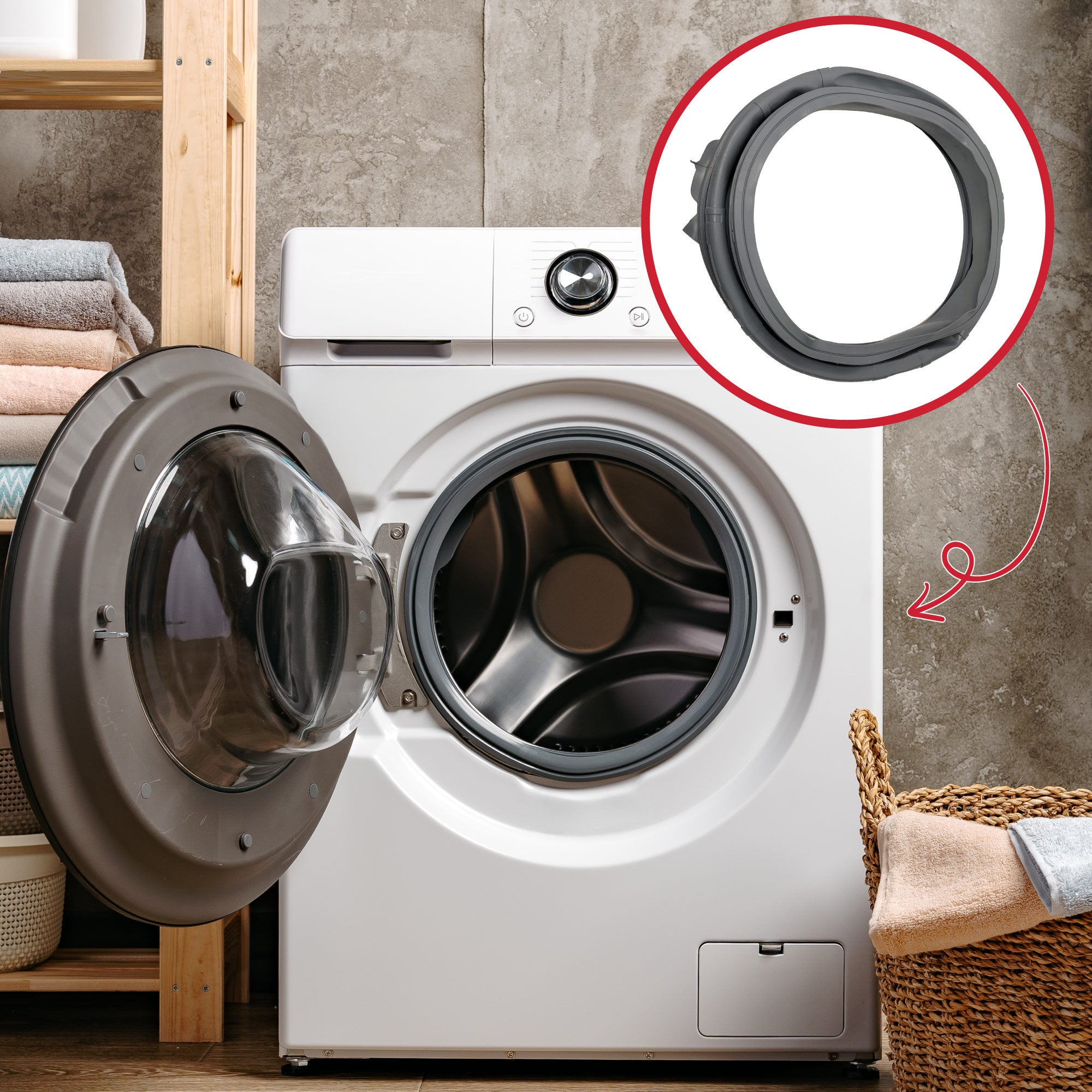 Joint de hublot DC64-02750A, DC64-02888A DC64-02888A DC64-02750A DC64-02749A Machine à laver, Lave-linge SAMSUNG - 4