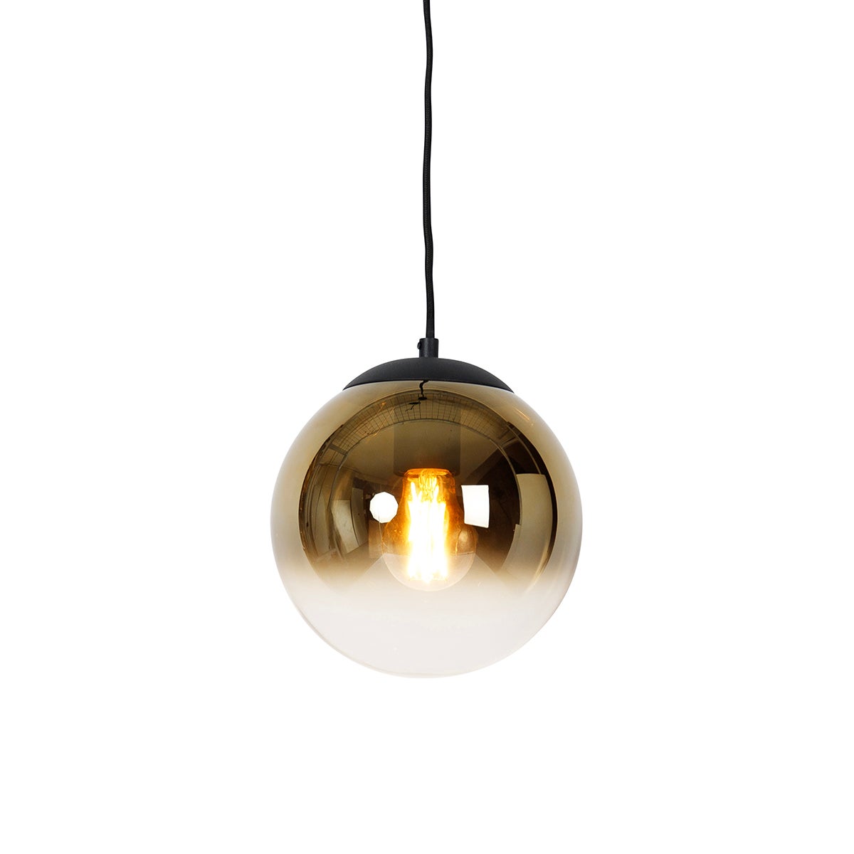 Qazqa artdeco lampa wisząca z kloszem (1 punkt) inteligentny - Pallon - gold, żarówkami LED 7w, e27, 2700k - 6500k, ściemnialny