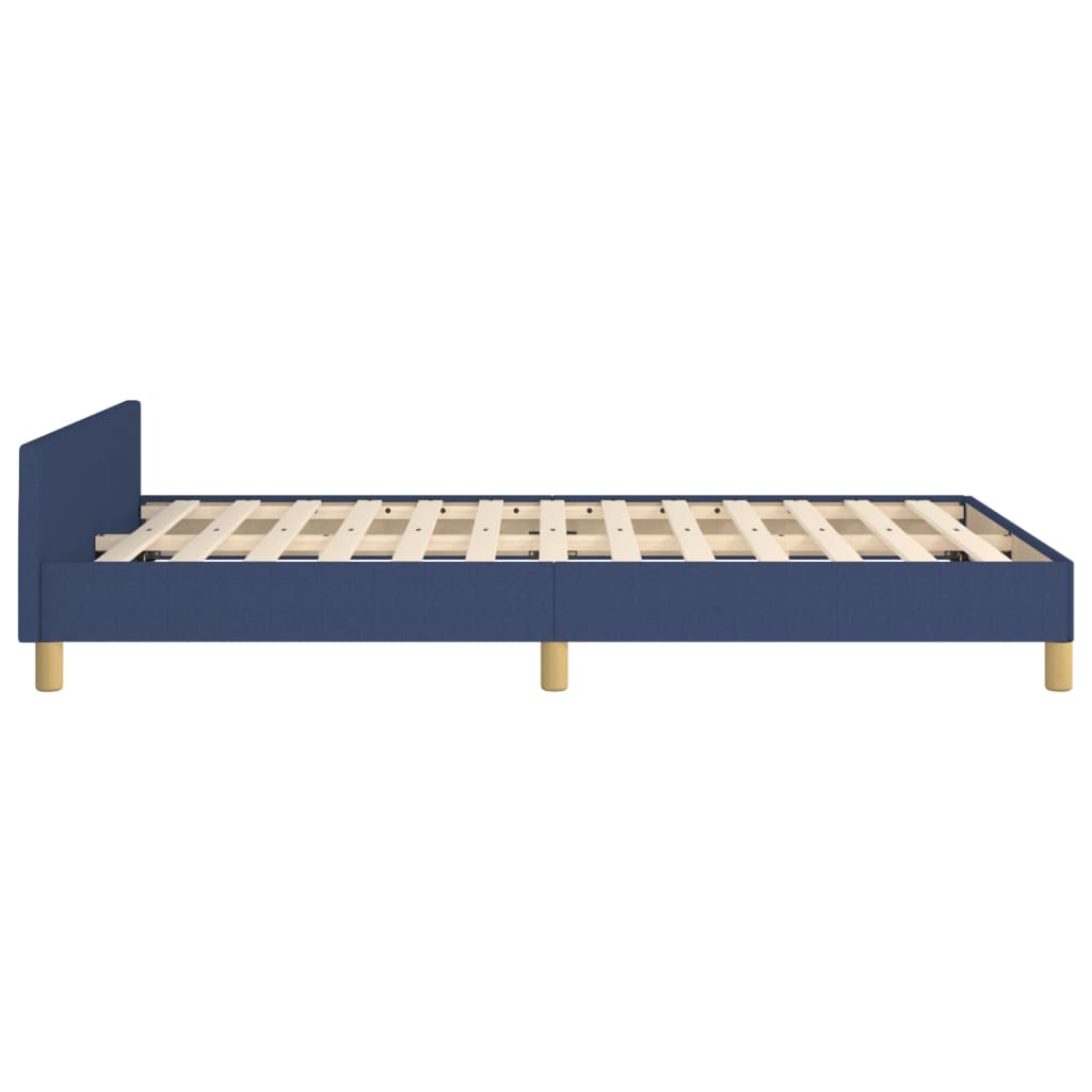 Cadre de lit sans matelas en tissu bleu, pour la chambre, 120 × 190 cm - 7