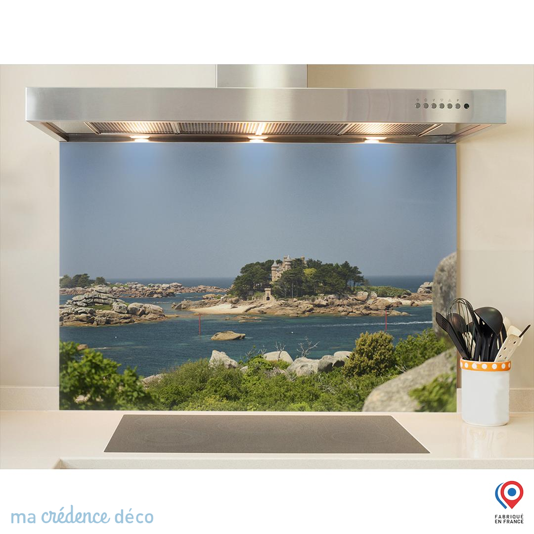 Bc-elec - AKG06-8050 Crédence De Cuisine En Verre Transparent 80x50cm, Verre Securit Trempé 6mm, Fond