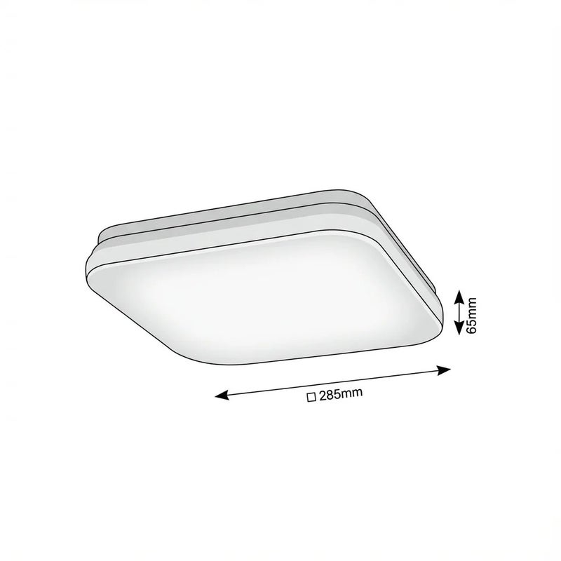 Lampa sufitowa zewnętrzna LOWAR LED 18W Neutralna biel 1150lm biała IP44 Rabalux