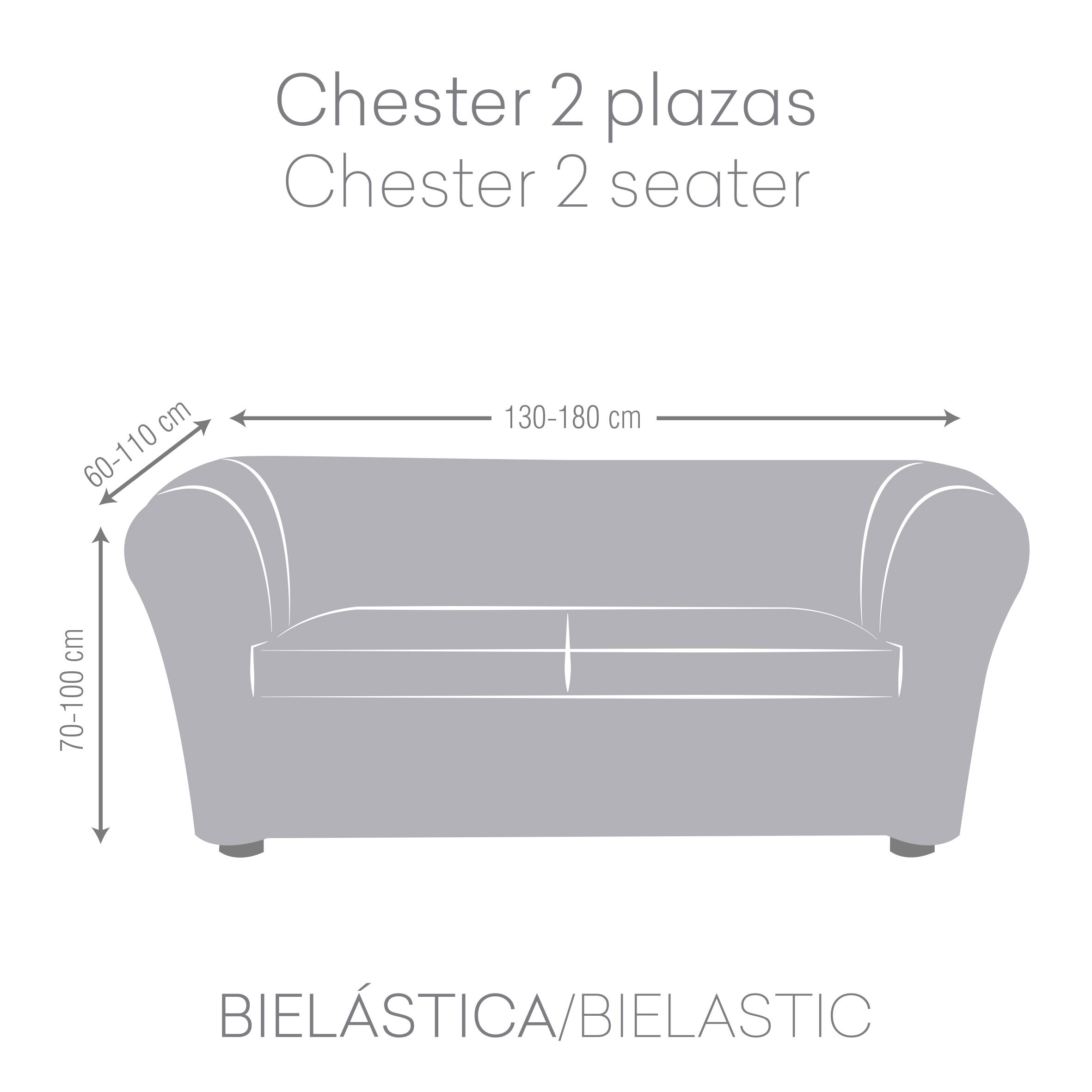 Copridivano Jaz 2 posti Chester/Klippan bielastico marrone 130 - 180 cm - 4