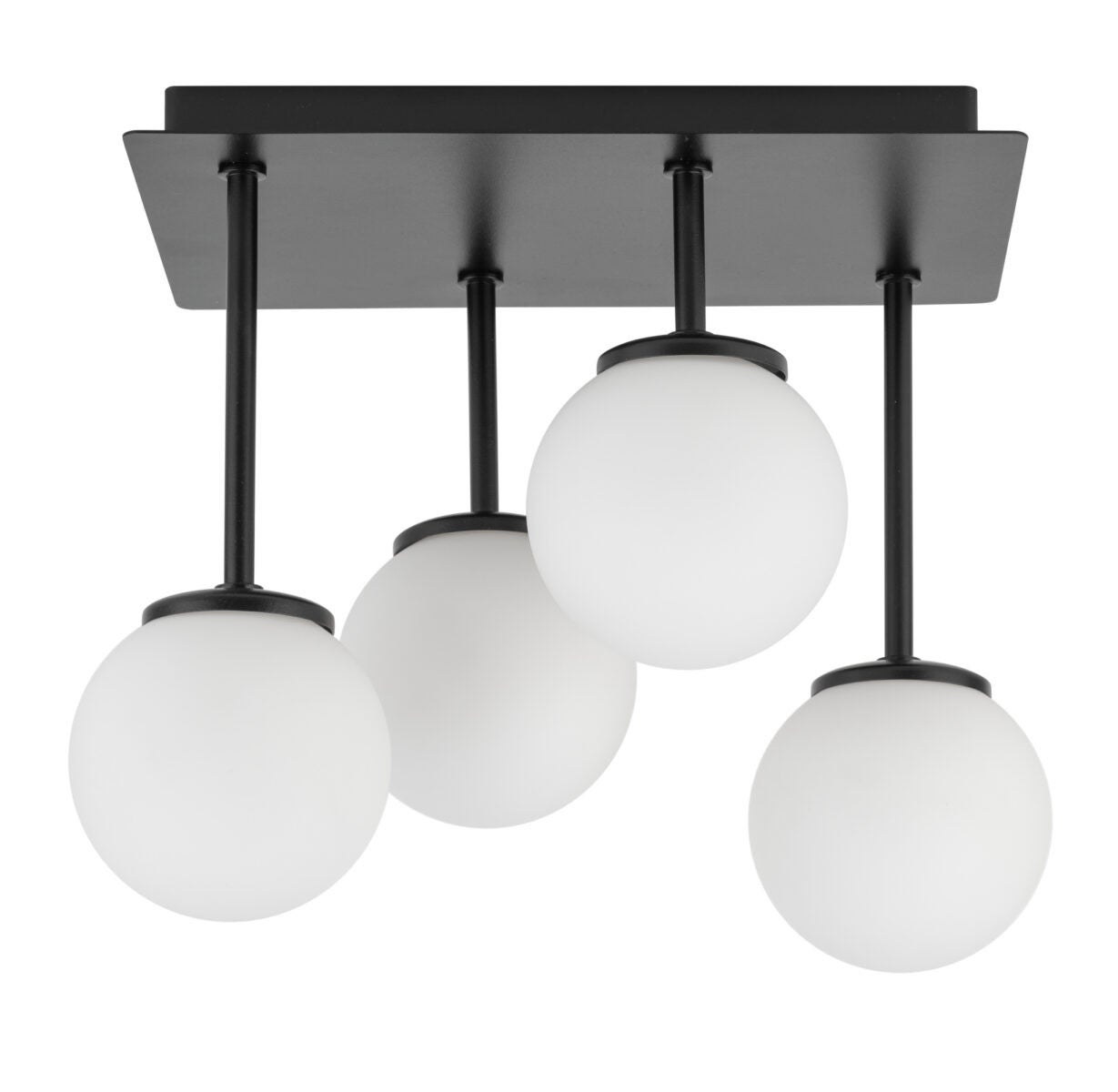 Lampa sufitowa wisząca Tulia czarno-biała 4xG9x12W dekoracyjna wym: 25 x 28 x 19 cm szkło SIGMA