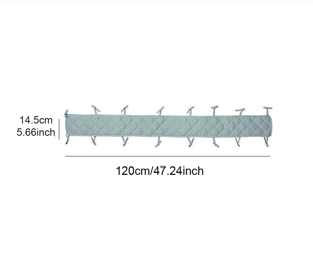 Tour de lit rembourré doux anti-morsures pour bébé, protection des coins et des rails de berceau (vert, taille 14,5 x 120 cm) - 2