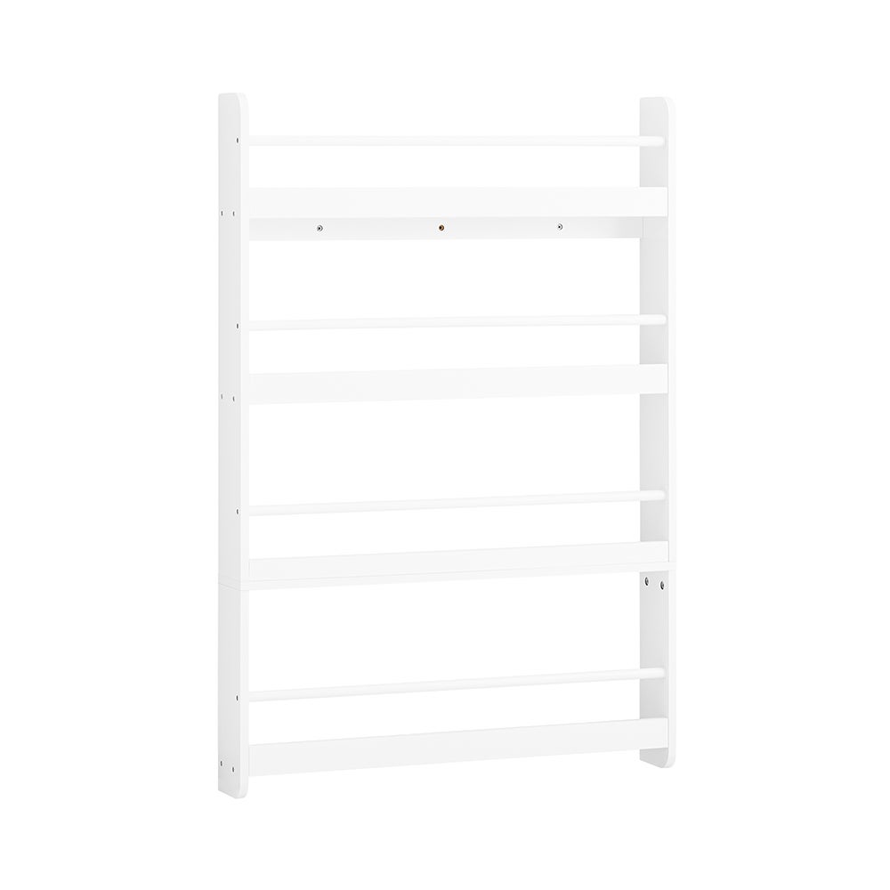 SoBuy Regał dziecięcy 4 półki Biały 80x12x118cm Minimalistyczny KMB08-II-W