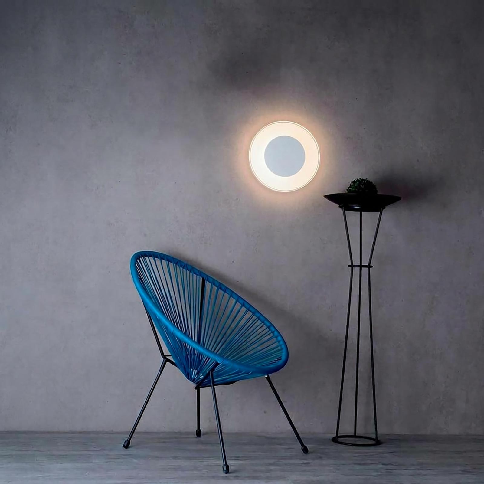 Lámpara de techo LED moderna Blanca pared 24W luz cálida de 3000K para ...
