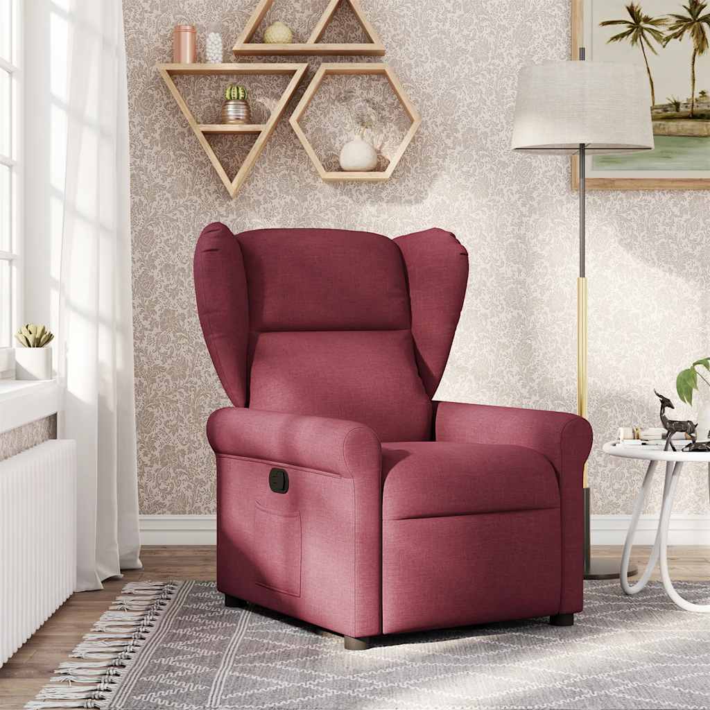 Fauteuil de télévision | Fauteuil inclinable Rouge bordeaux Tissu CFW498807 - 2