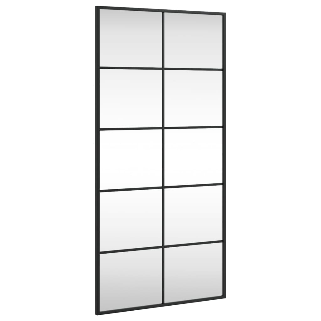 Maison Exclusive - Miroir mural noir 50x100 cm rectangulaire fer - 2