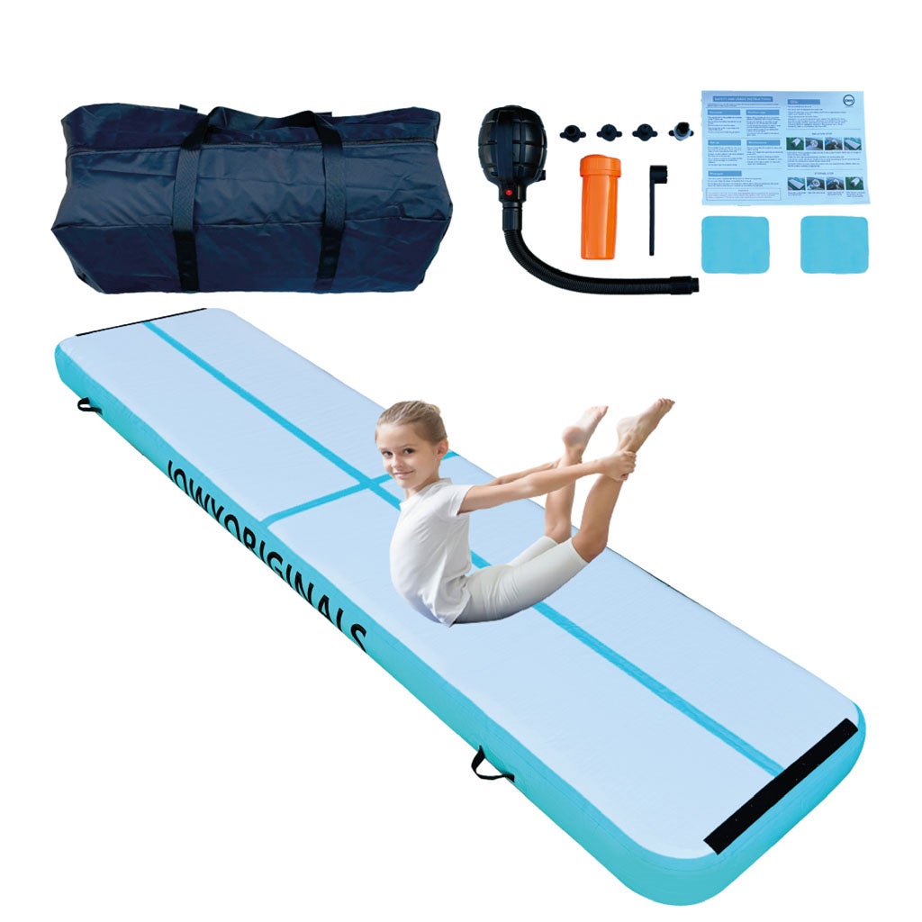 Jowy airtrack 400x100x20cm colchoneta inflable, color azul