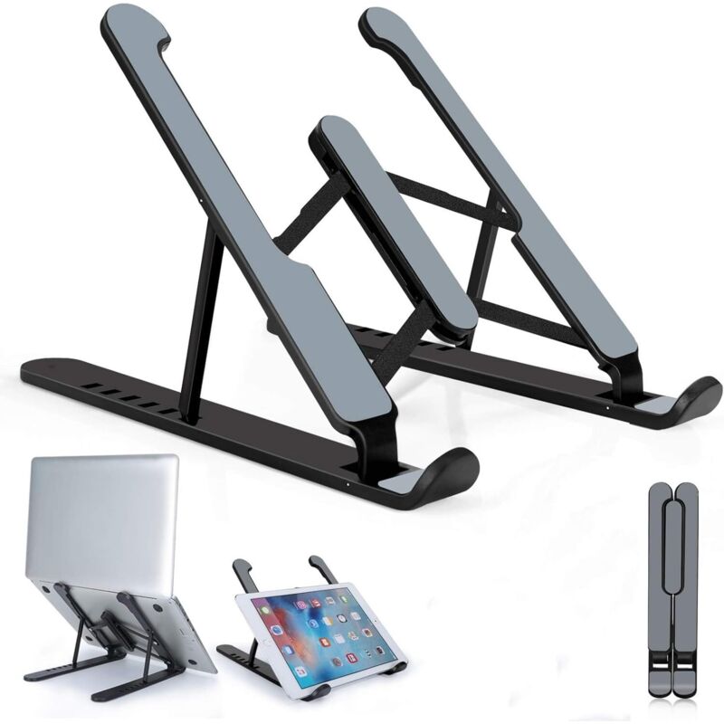 Podstawka pod laptopa, Regulowana przenośna podstawka pod laptopa, Lekka, antypoślizgowa podstawka, Składana podstawka pod laptopa