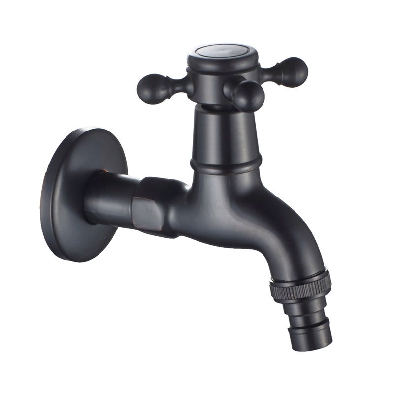 Wielofunkcyjny, trwały, montowany na ścianie kran zlewozmywakowy do mycia naczyń, basenu, pralni, łazienki, w kolorze starego brązu.