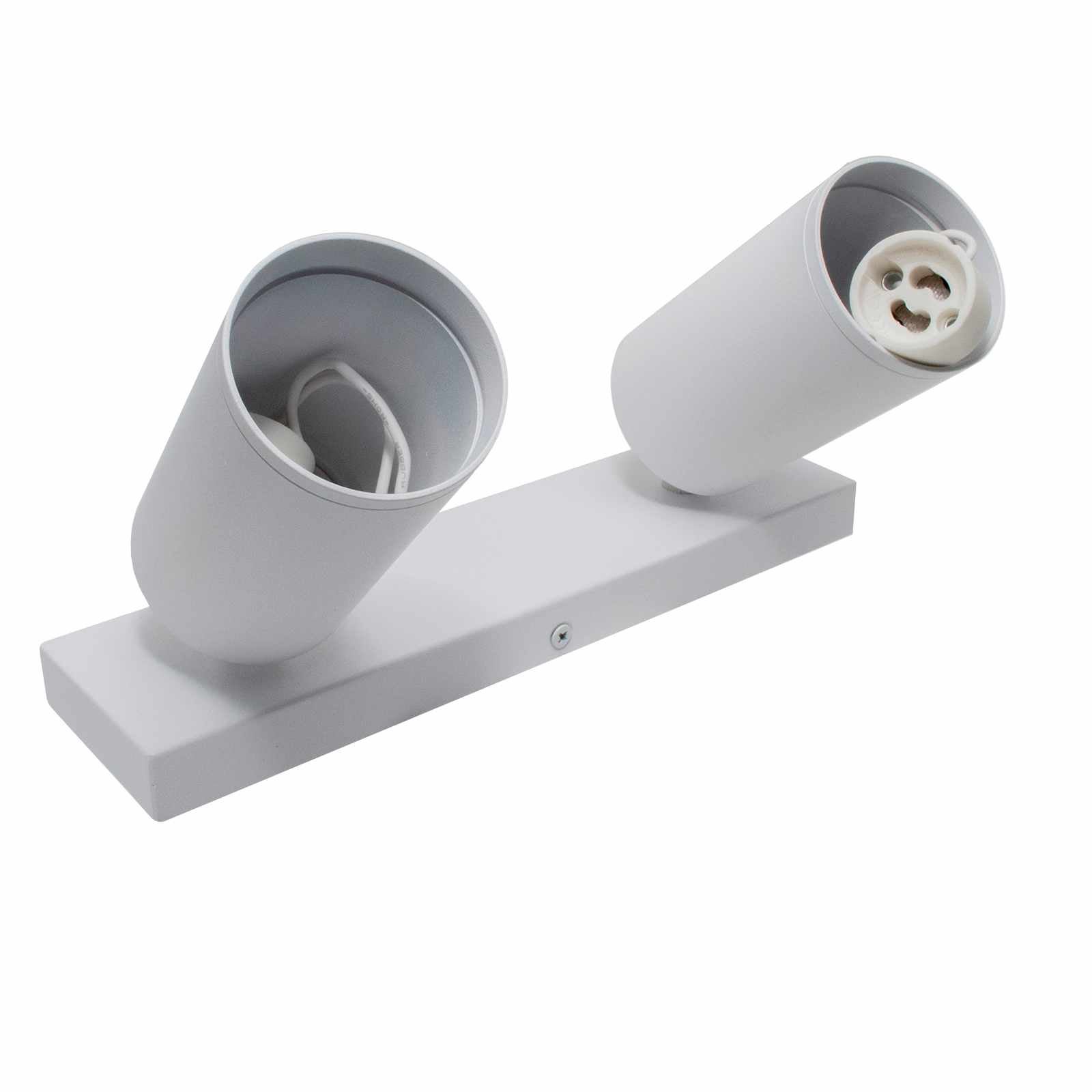 Plafonnier rectangulaire à LED 2 spots plafonniers réglables miroir mural magasin cuisine bureau 230V blanc - 4