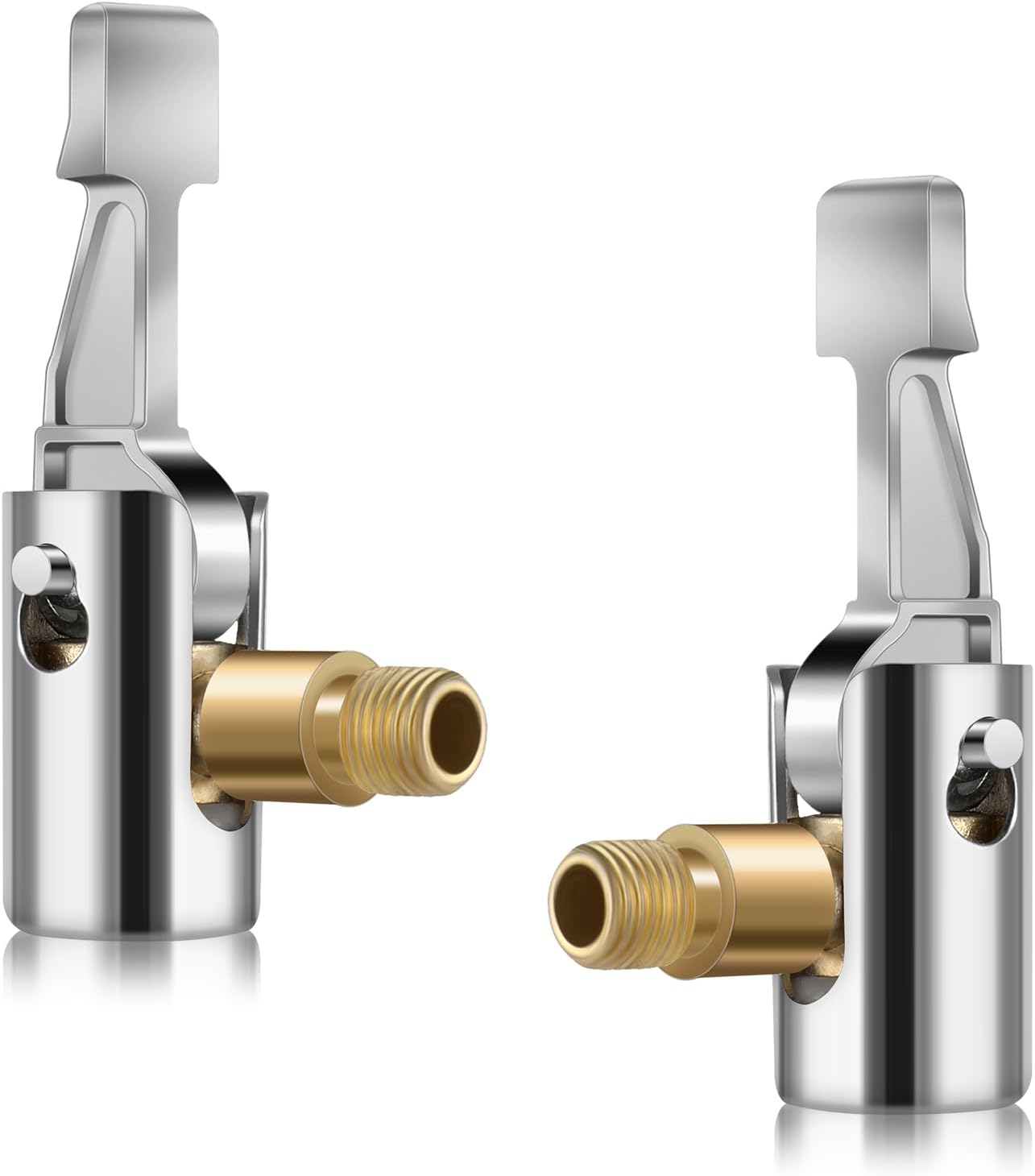 2 pièces 8 mm Adaptateur de Valve de Voiture, Embout de gonflage Embout gonfleur Air Chuck Adaptateur de Valve de Voiture Valve de Pneu Clip de Pompe - 8