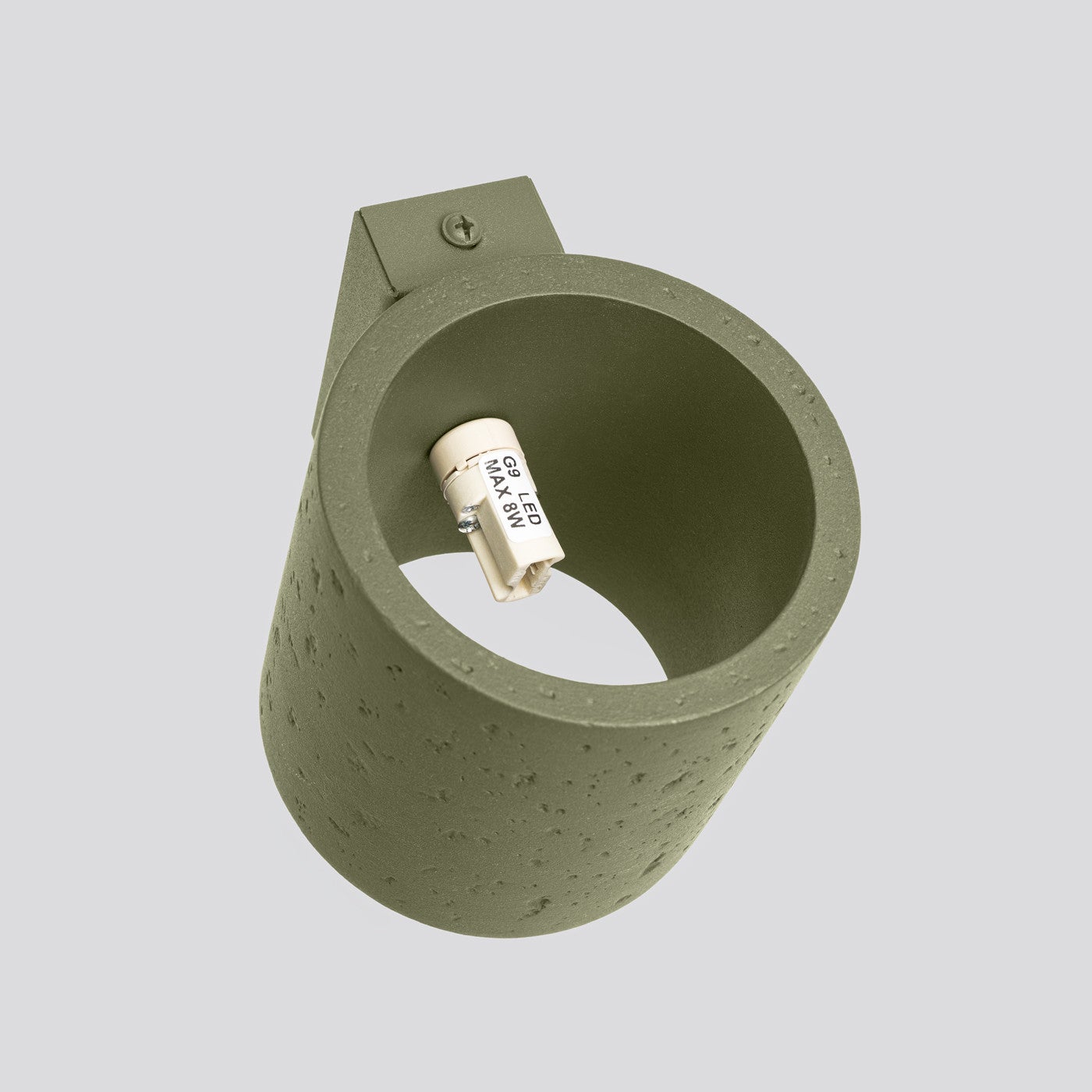 Kinkiet ścienny betonowy ORBIS zielony oliwkowy 1xG9x15W beton architektoniczny wym:10x10x12cm IP20 Sollux Lighting - 5