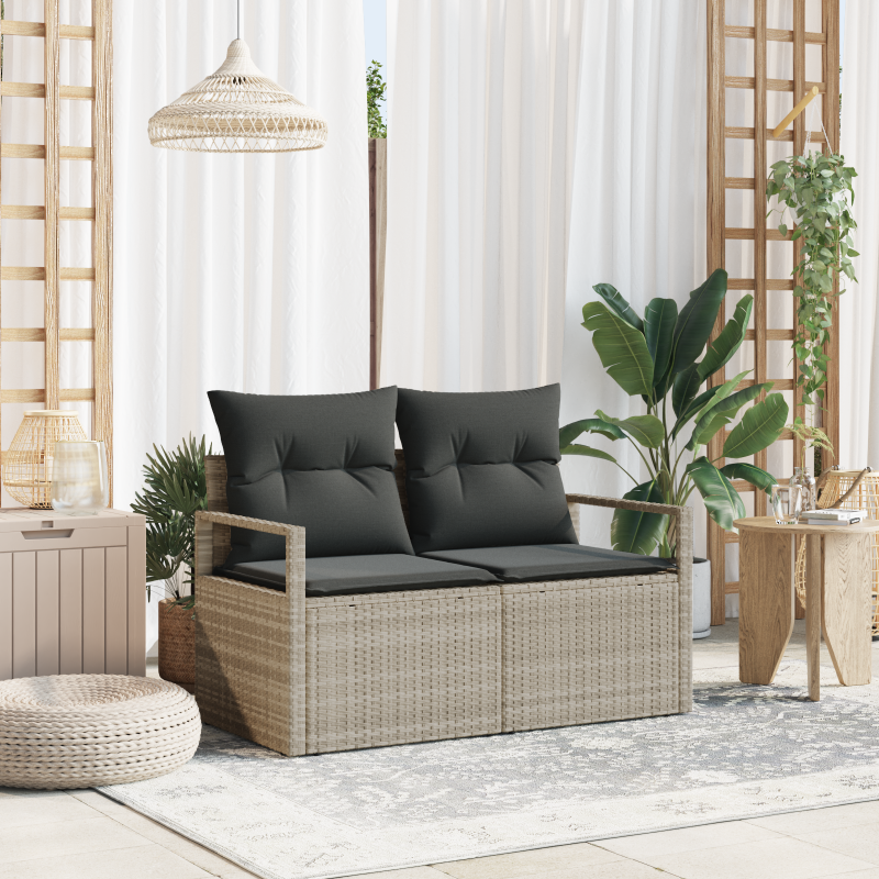 Sofa Ogrodowa z poduszką 120 x 62 x 69 cm polirattan vidaXL