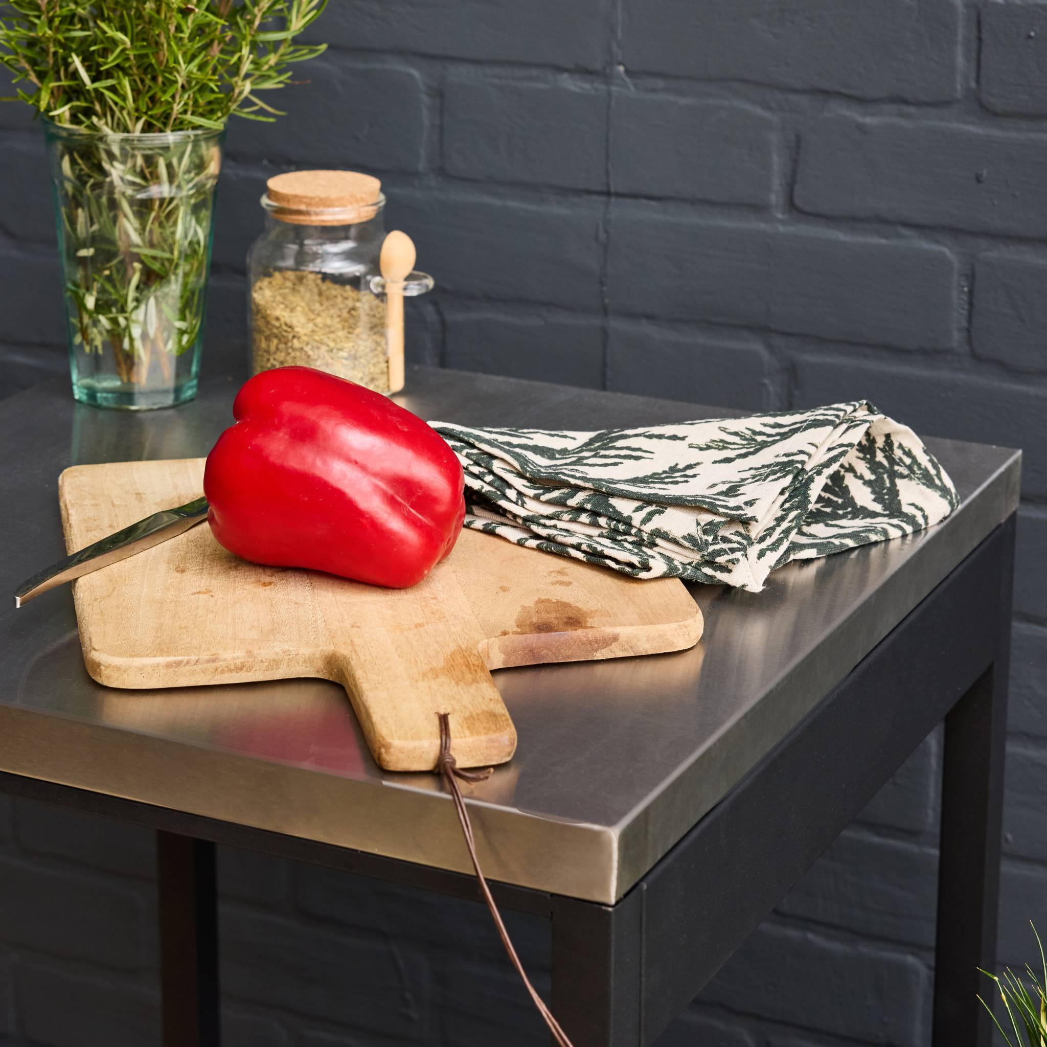 Cozinha externa de aço com 2 prateleiras, 49cm, Naxos, Preto, 49x49x87.2 cm - 3