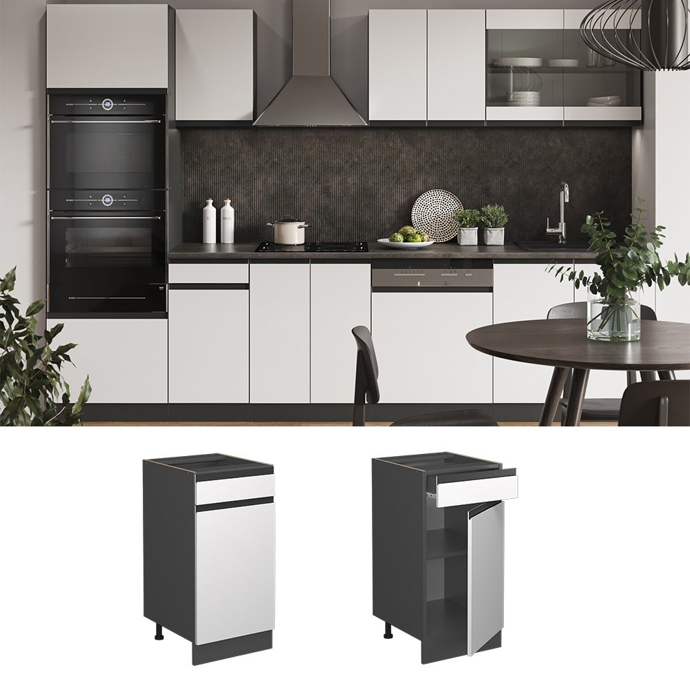 Armoire En Verre R-line Anthracite Campagne 40cm Vicco à Prix