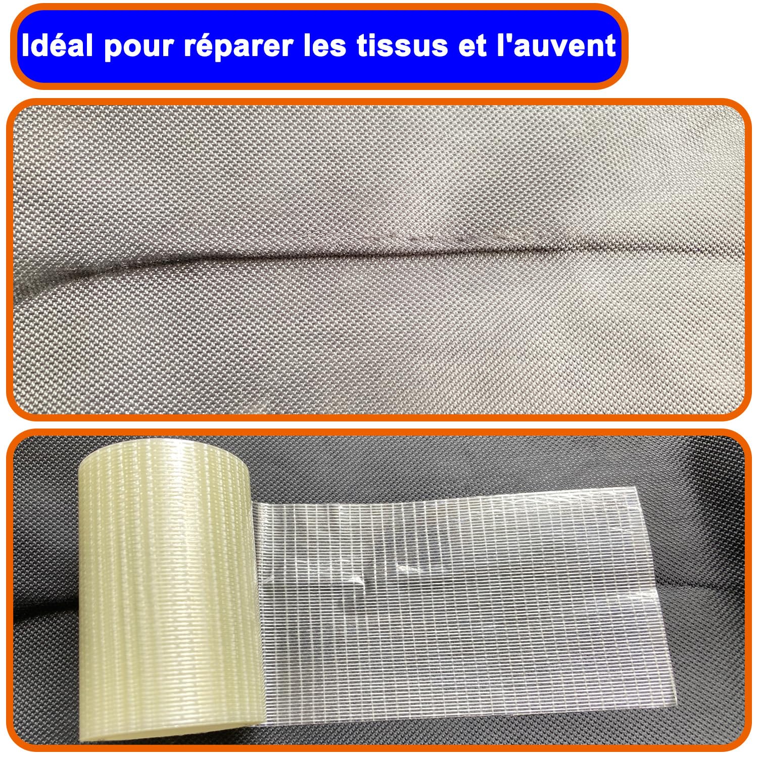 39 PI Ruban de réparation d'auvent de camping-car, ruban de réparation de toile, ruban de réparation de tente pour bâche, ruban de voile - 2