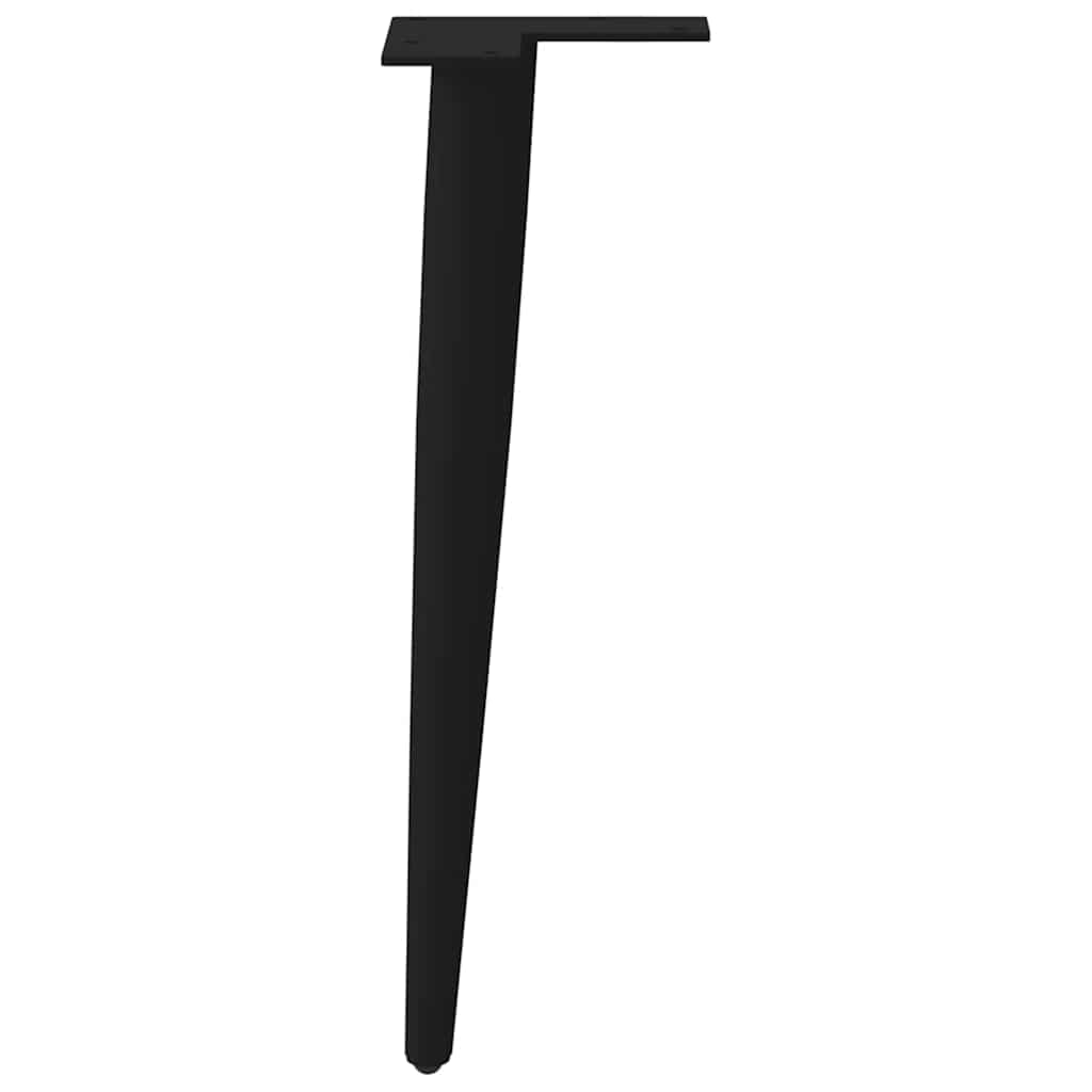 Pernas cônicas para mesa de centro 4 peças aço preto 30-31 cm - COMFORTXL - 6