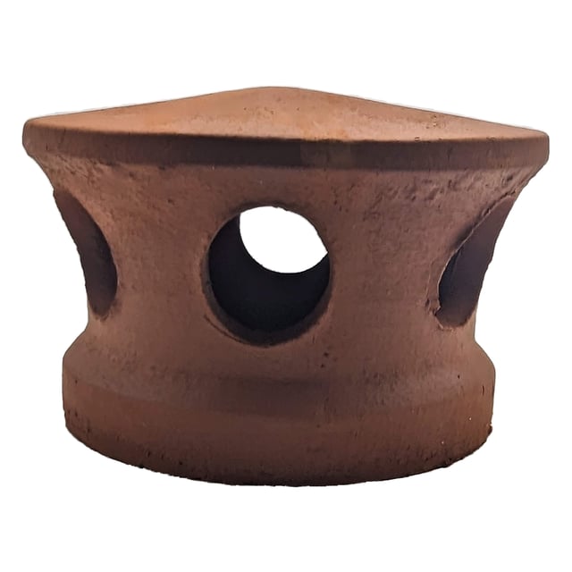 Lanterne de toiture en terre cuite rouge, Chapeau pour tuile à douille, Passage tuyau d 125 mm