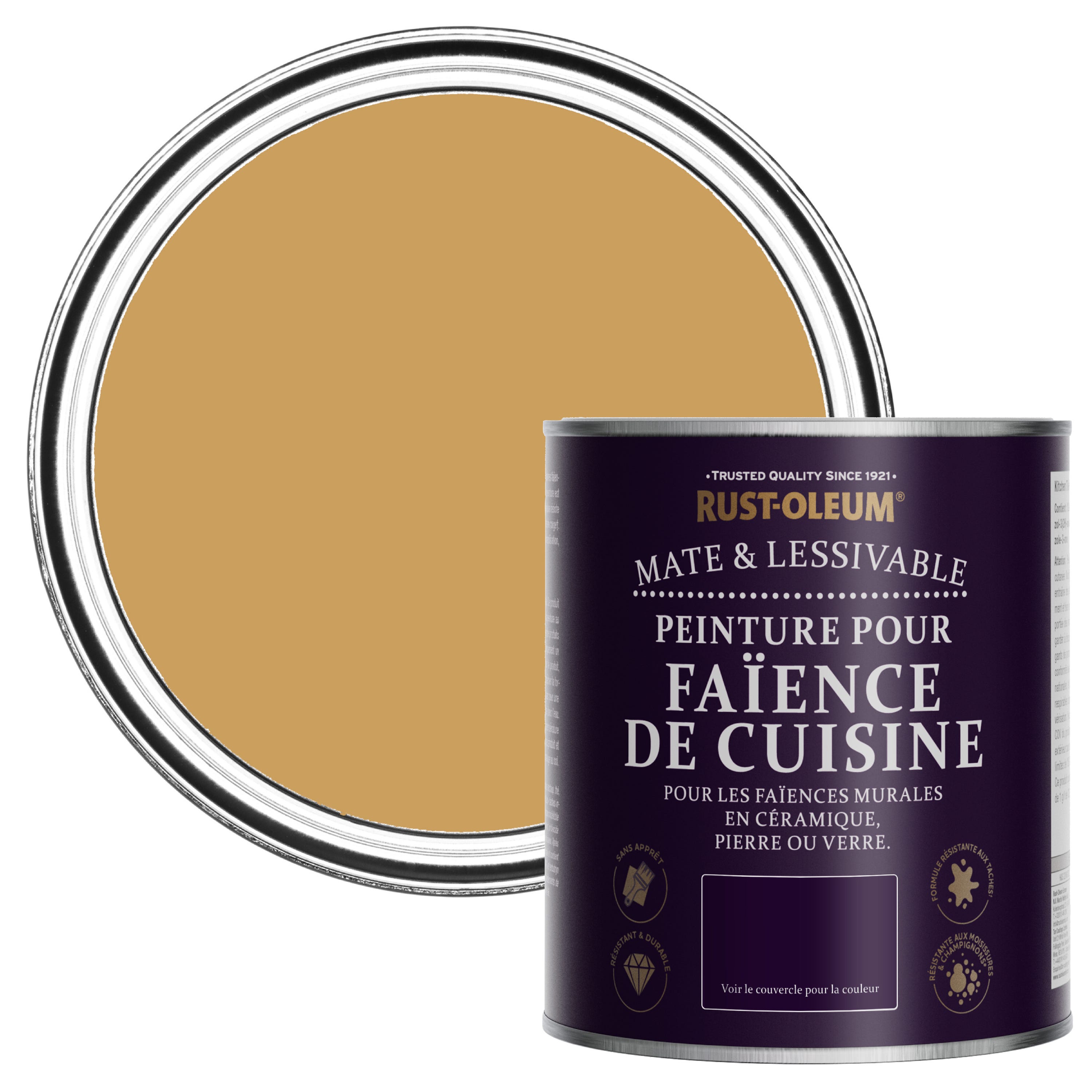 Jaune Rusted Peinture Jaune résistante à l'eau pour Faïence de Cuisine RUST-OLEUM ...