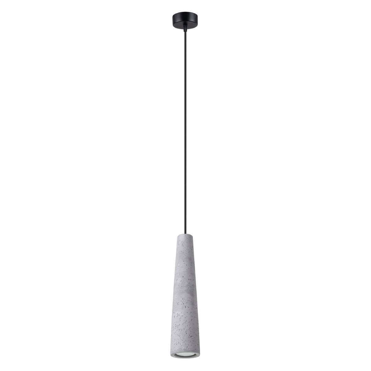 Lampa wisząca Electra szara 1xGU10x10W industrialna wym: 125 x 8 x 8 cm beton architektoniczny Sollux Lighting