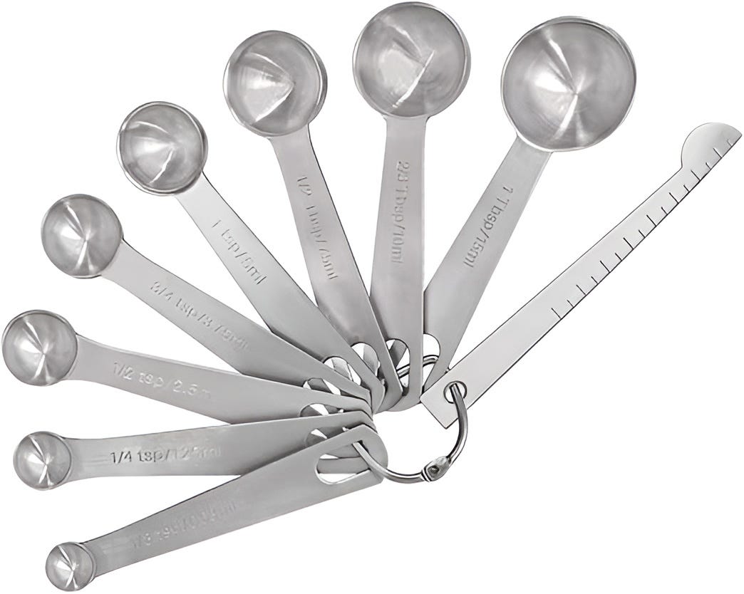 Ouligay 2 cucchiai dosatori da 5 ml, in acciaio inox, cucchiai dosatori in acciaio inox, cucchiai dosatori per caffè, cucchiai per misurare set di caffè, fagioli, spezie Ouligay 2 cucchiai dosatori da 5 ml, in acciaio inox, cucchiai dosatori in acciaio inox, cucchiai dosatori per caffè, cucchiai per misurare set di caffè, fagioli, spezie