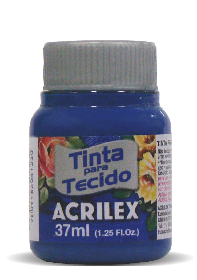 TINTA PARA TECIDO ACRILEX AZUL COBALTO 502 37ML 04140
