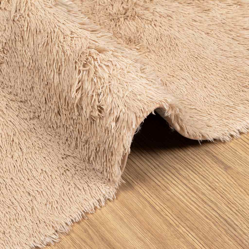 Tapete de sala de estar | Tapete shaggy de pelo alto NAVARRA 120x170 cm poliéster bege CFW41123 - 5