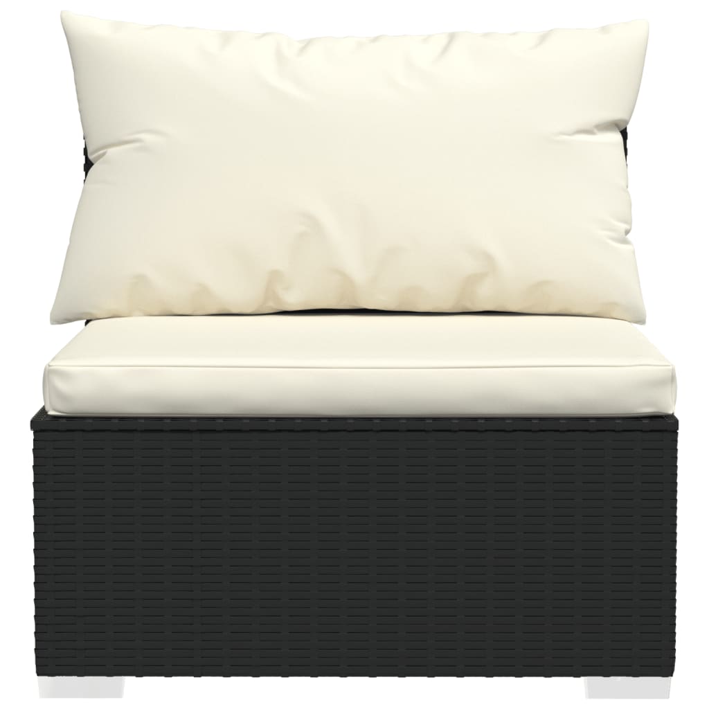 Maison Exclusive - Set Divani da Giardino 12 pz con Cuscini in Polyrattan Nero - 6