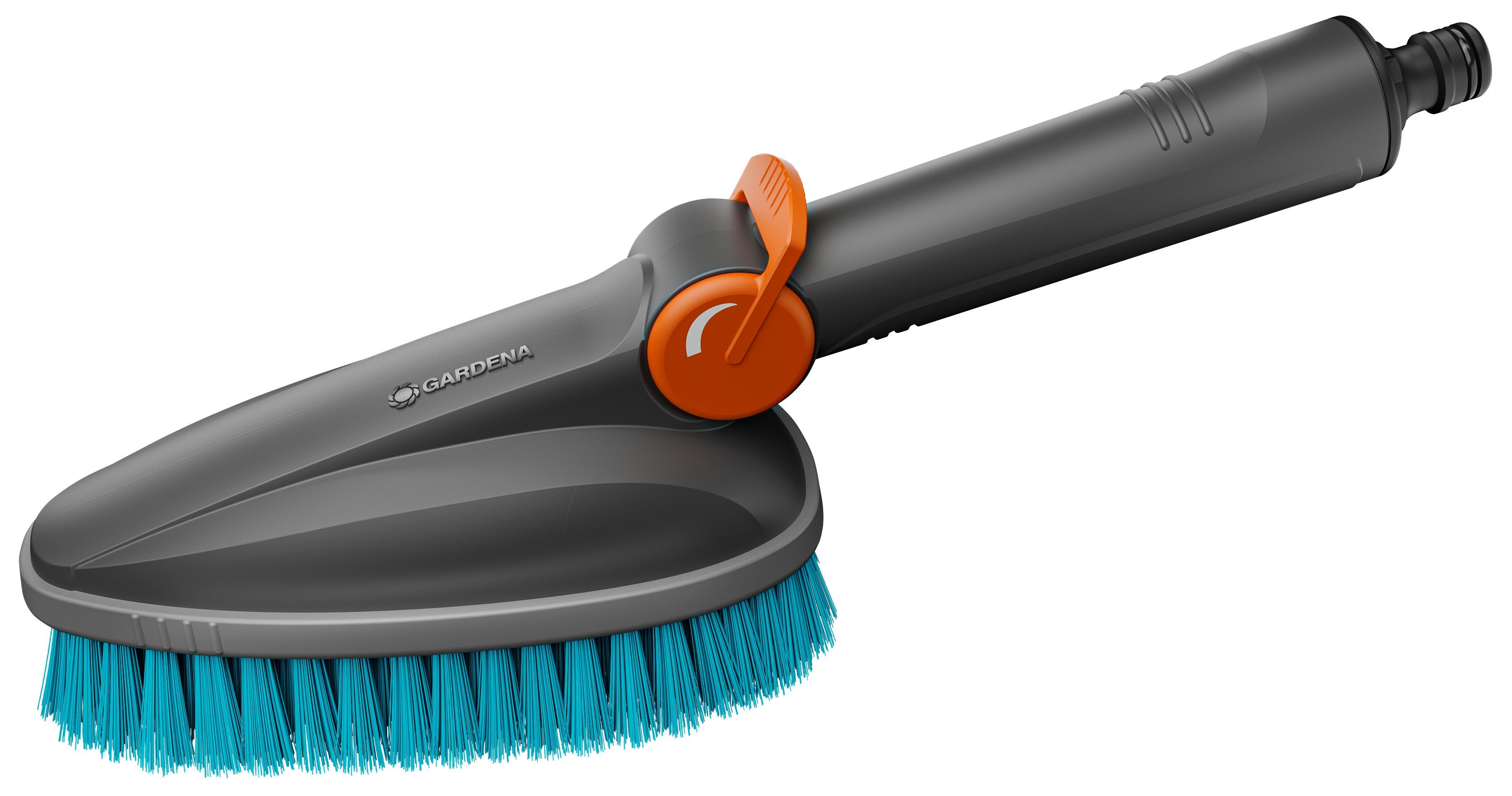 Gardena Spazzola manuale Cleansystem M hard: spazzola con raccordo per tubo, per superfici piccole e resistenti, pratico utilizzo con una sola mano, c