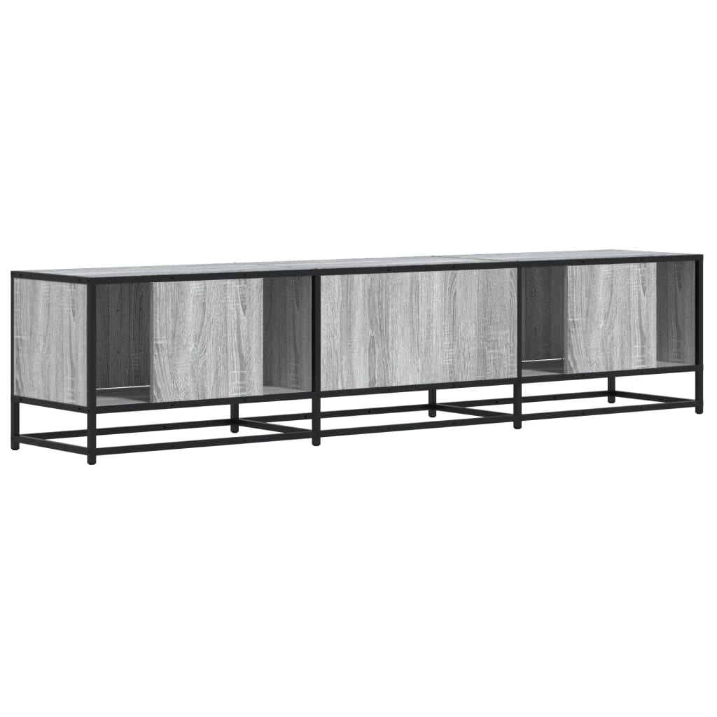 Meuble TV sonoma gris 180x35x41 cm bois d'ingénierie - 6