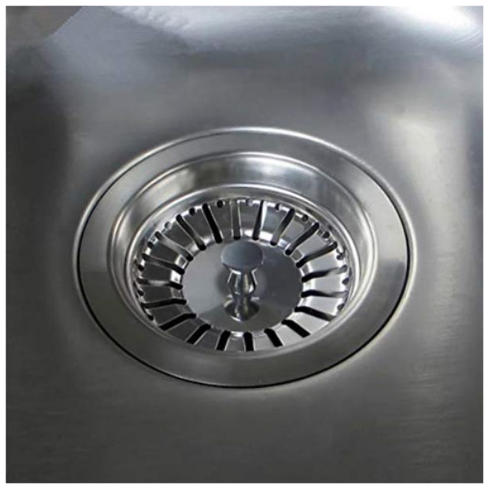 Schläfer | Bonde à Panier pour Évier Cuisine Ø 90 mm - 439726 - Vidage Manuel sans Trop-Plein - Grille Inox Ø 114 mm & Corps ABS - Sortie 1 1/2