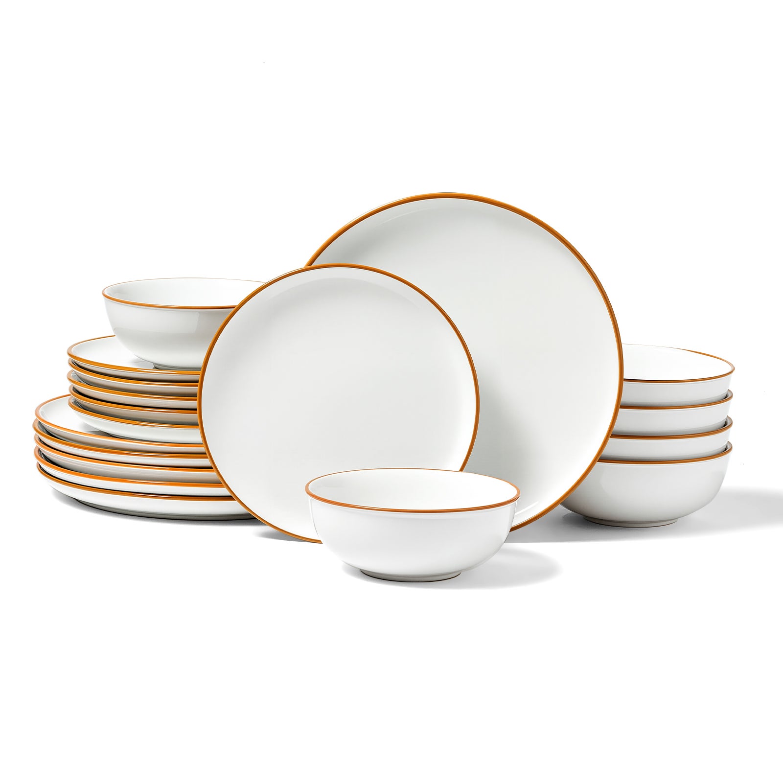 Zestaw obiadowy ceramiczny VEVOR z talerzami i miskami dla 6 osób, 18 elementów