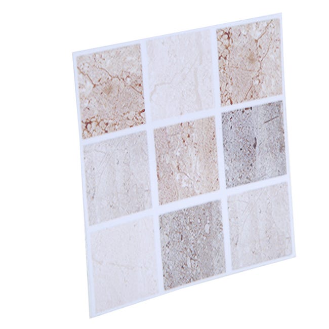 18 Adesivi Per Piastrelle A Mosaico, Impermeabili, 10x10 Cm, Per Bagno, Cucina, Pareti, Mobili, Fai Da Te, Rimovibili