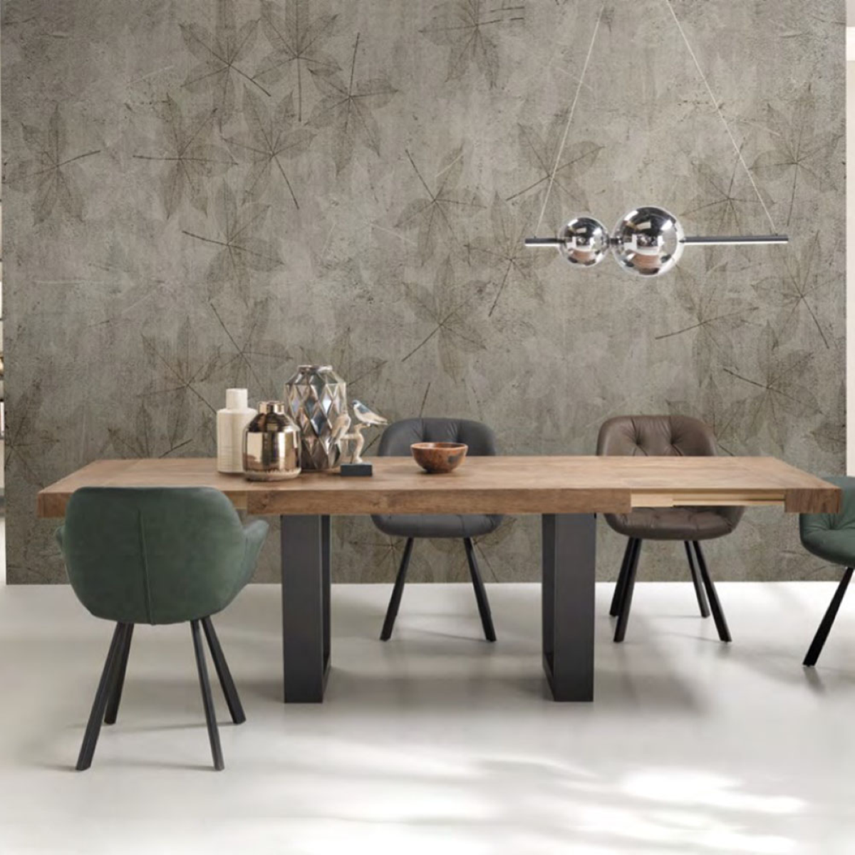 Tavolo soggiorno allungabile 260 cm piano in laminato DIVO Teak - 3