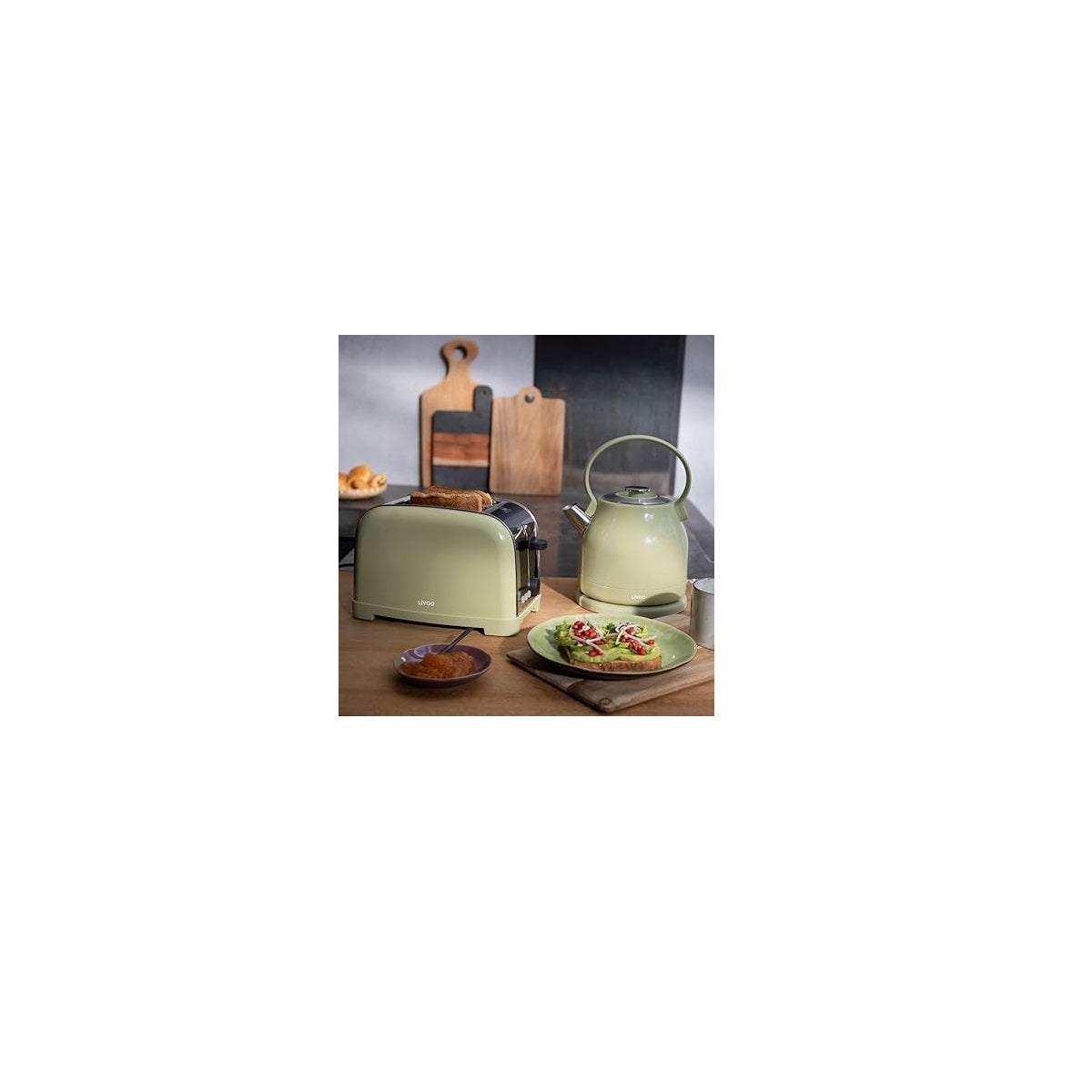 Bouilloire électrique 1.5l 2200w vert/gris - Livoo DOD202M - 3