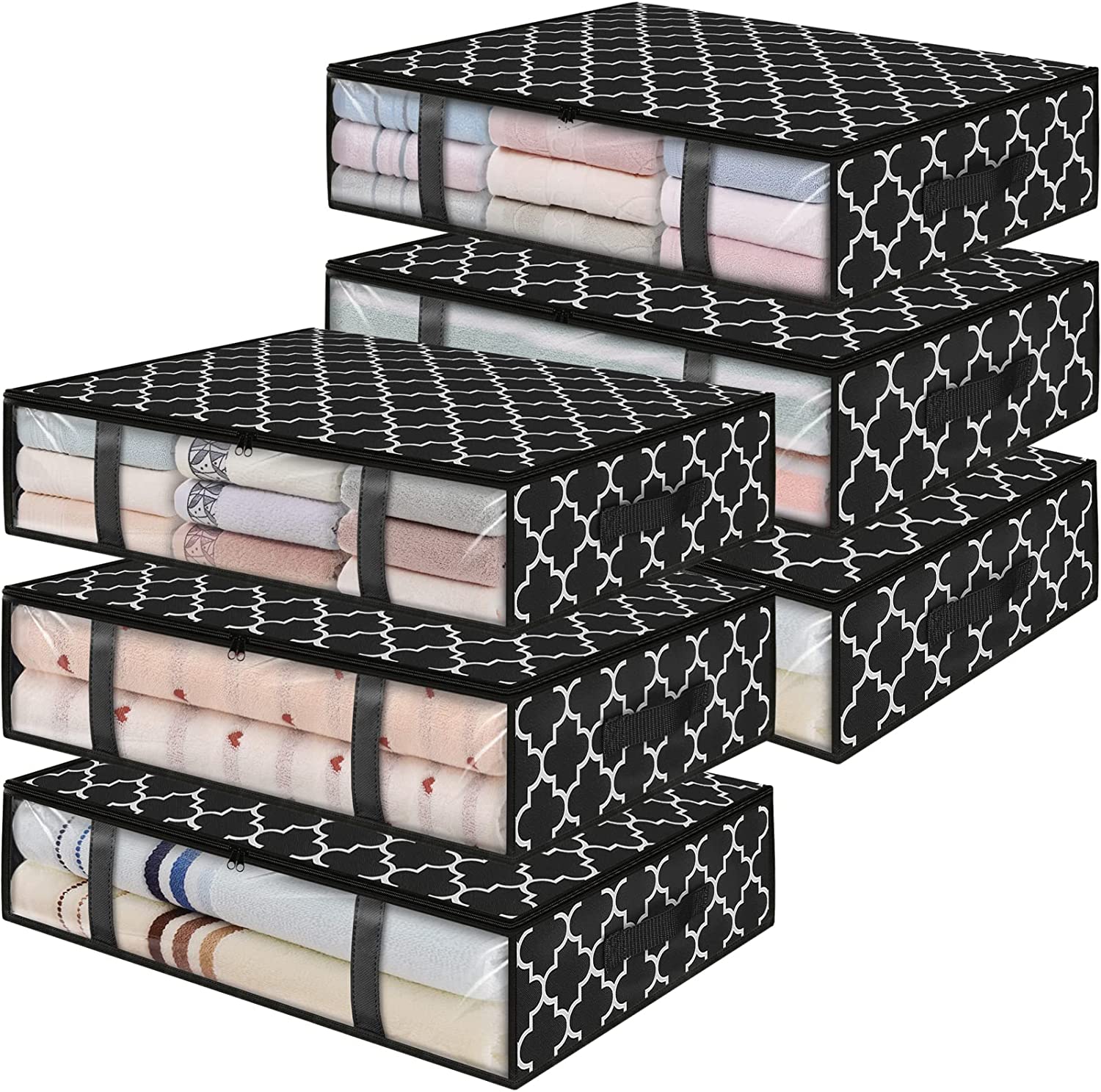 Contenitori Cubici Pieghevoli In Tessuto Di Lino, Con Manici In Cotone, 33x38x33 Cm, Bianco E Grigio, Per Armadio, Scaffali, Organizzazione Casa, Portata 18 Kg