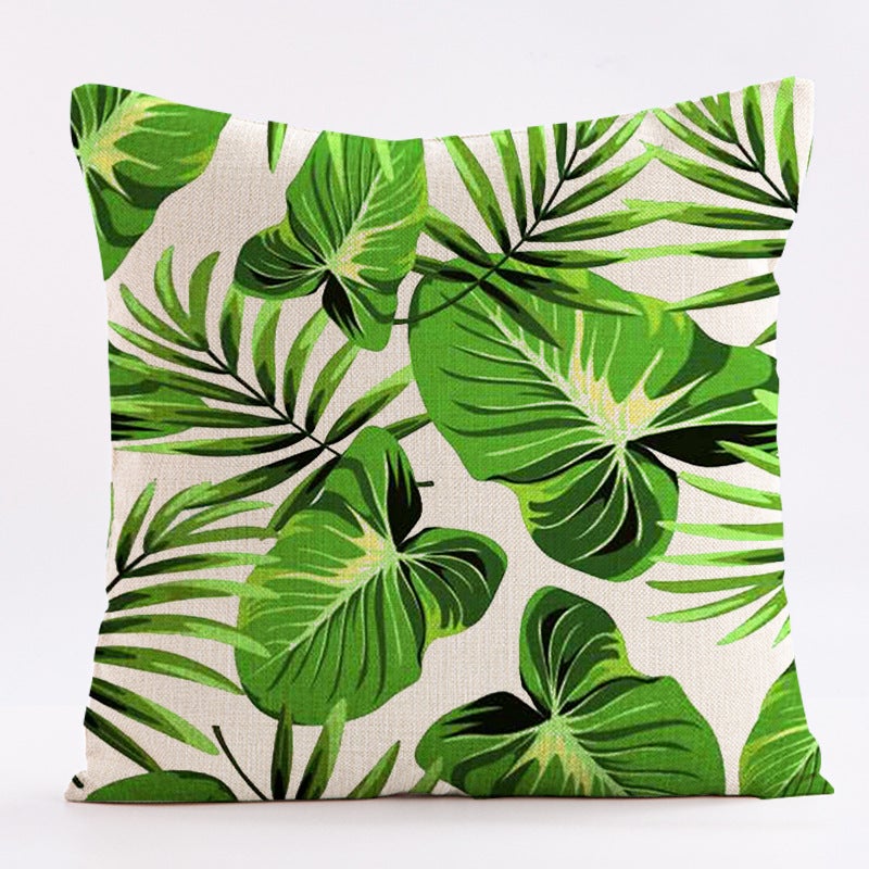 Housse de Coussin Imperméable 45x45 cm, Housse de Coussin de Jardin avec Motif Feuilles, Idéale pour Canapé et Meubles Extérieurs - 2