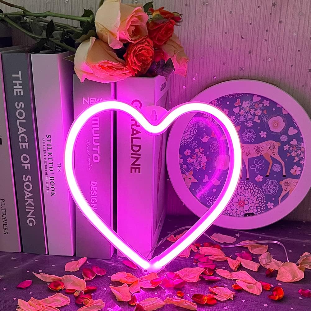 Led Coeur Rouge Néon LED,Enseignes à Led en Forme de Coeur,Enseignes à Led Amour Lampes ...