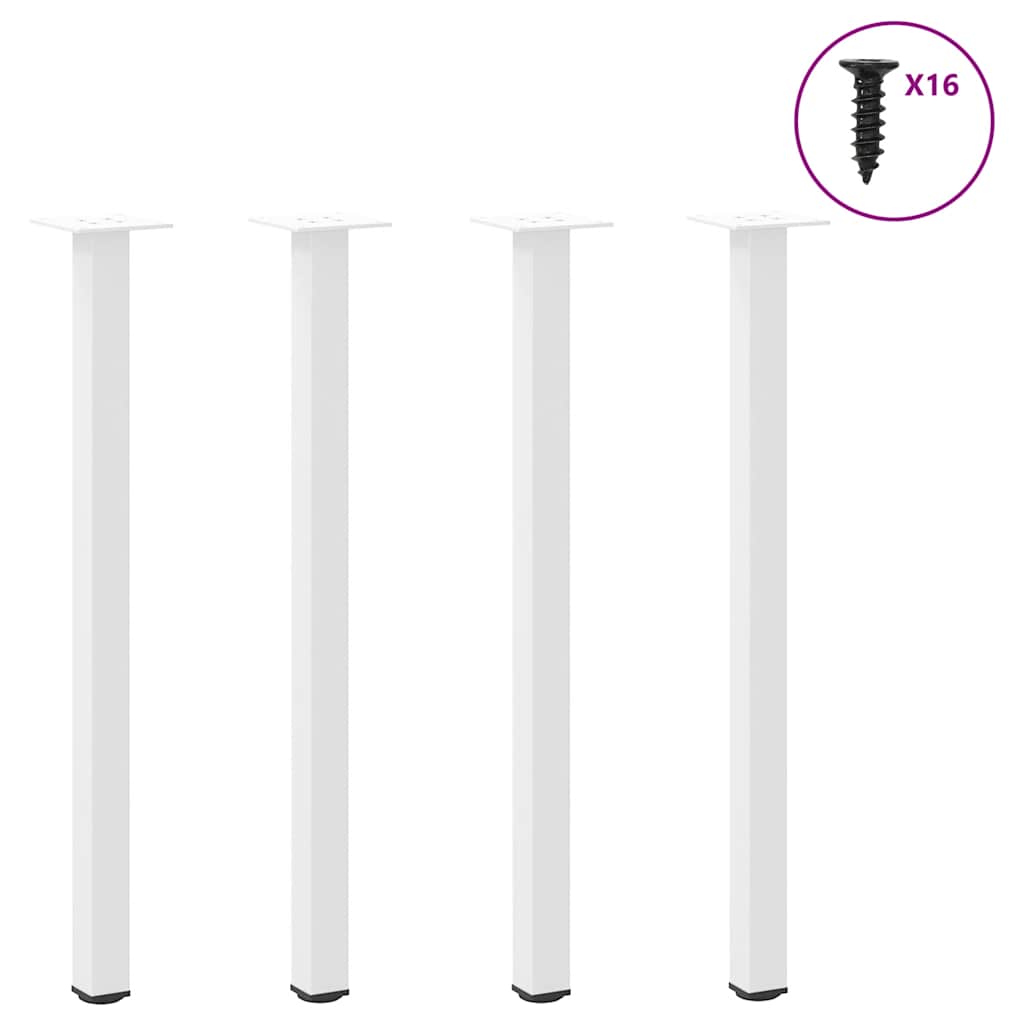 Nogi do stołu konsolowego 4 szt. Białe 72-74 cm Stalowe vidaXL