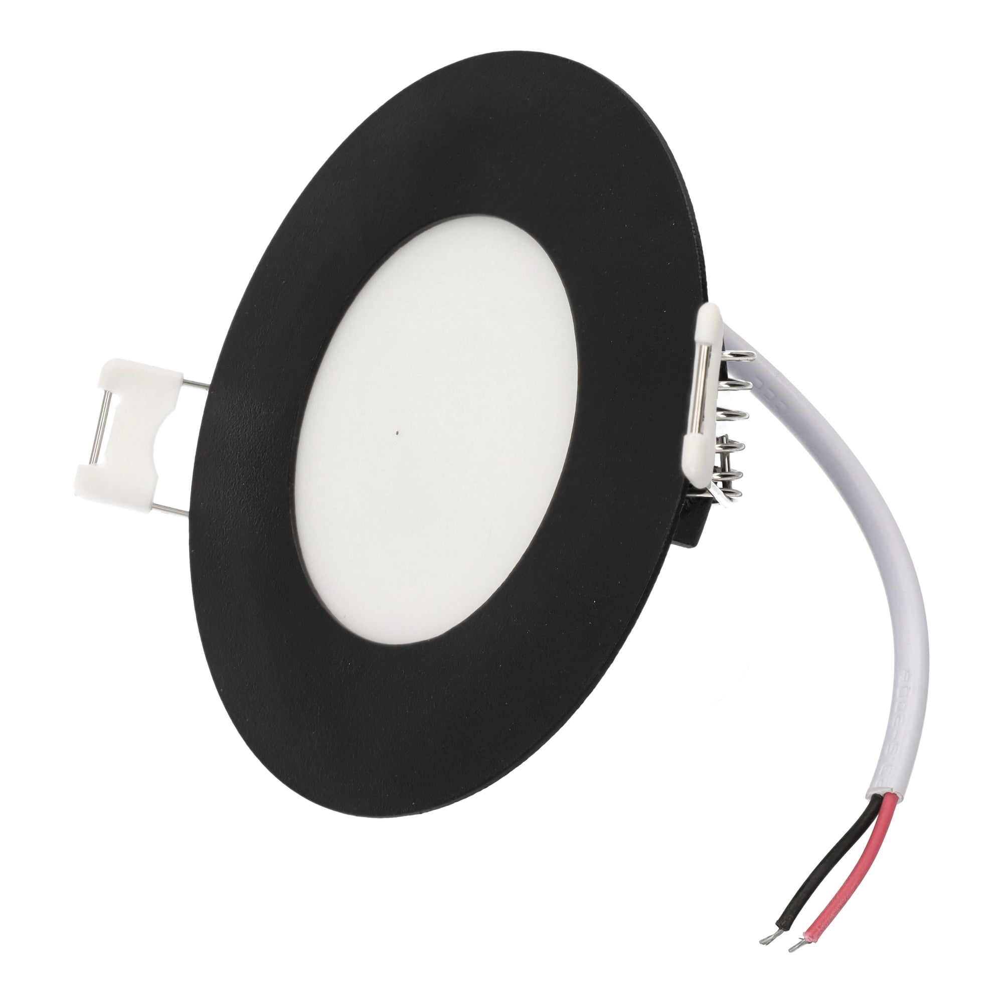 Jandei Pack x5 Downlight led rond encastré 12V, 3W, Cold Light 6000K. Cadre noir - 5