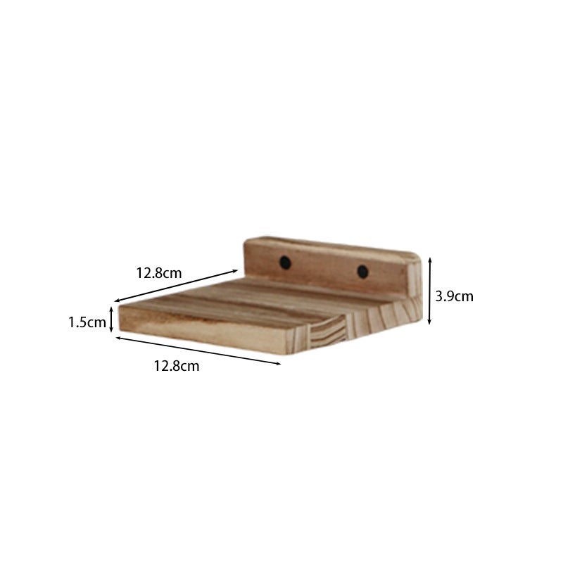 Lot de 6 Mini étagères murales flottantes carrées en Bois de Style Compact pour Petits Objets, étagère Murale à Suspendre pour Salon, 12,7 x10x4 cm - 8